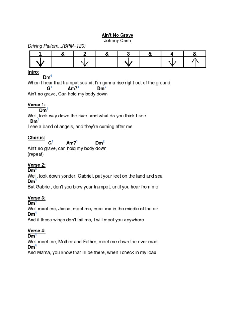 Aint No Grave Chord Chart Pdf
