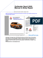Mitsubishi Outlander Sport 2020 Workshop Manual Body Repair Manual
