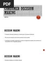 Unit 3-Consumer Decision Process