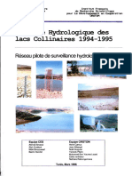 Annuaire Hydrologique Des Lacs Collinaires 1994-1995: Réseau Pilote de Surveillance Hydrologique