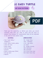 Baby Purple Daisy Turtle No Sew