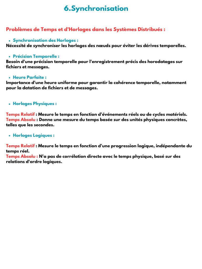 Synchronisation Temporelle dans les Systèmes | PDF | Informatique ...