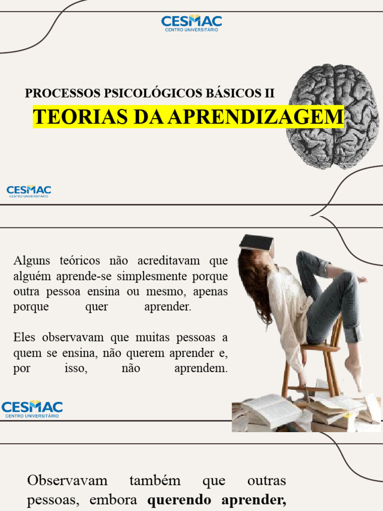 Teorias Da Aprendizagem | PDF | Aprendizado | Psicologia