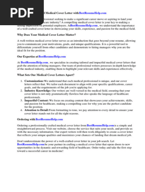 Medical Cover Letter Examples