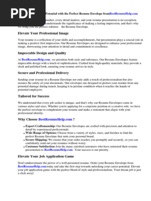 Resume Envelope