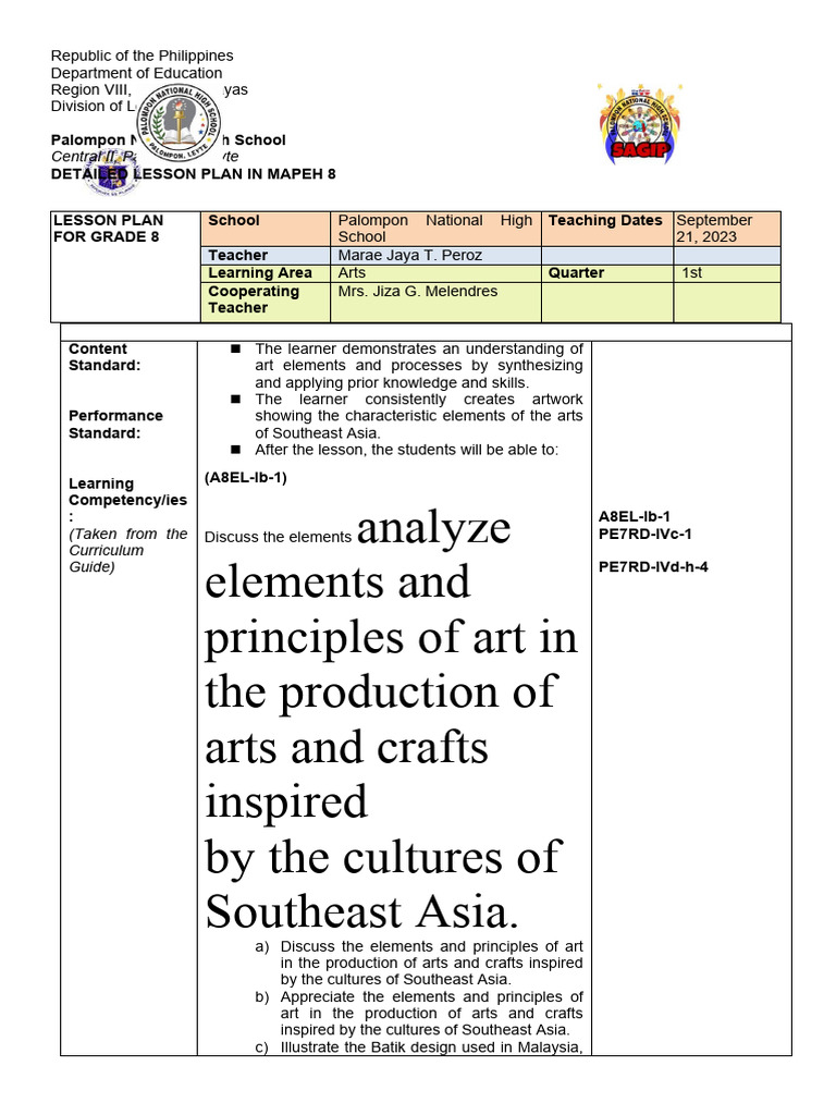 Southeast Asian Fabric Design Lesson Plan | PDF | Weaving | Textiles