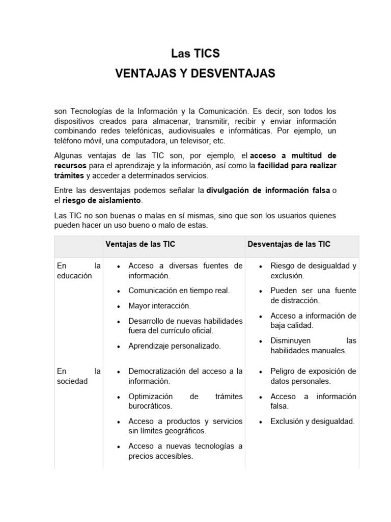 Las Tics Pdf Informática