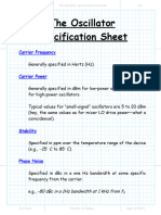 The Oscillator Specification Sheet