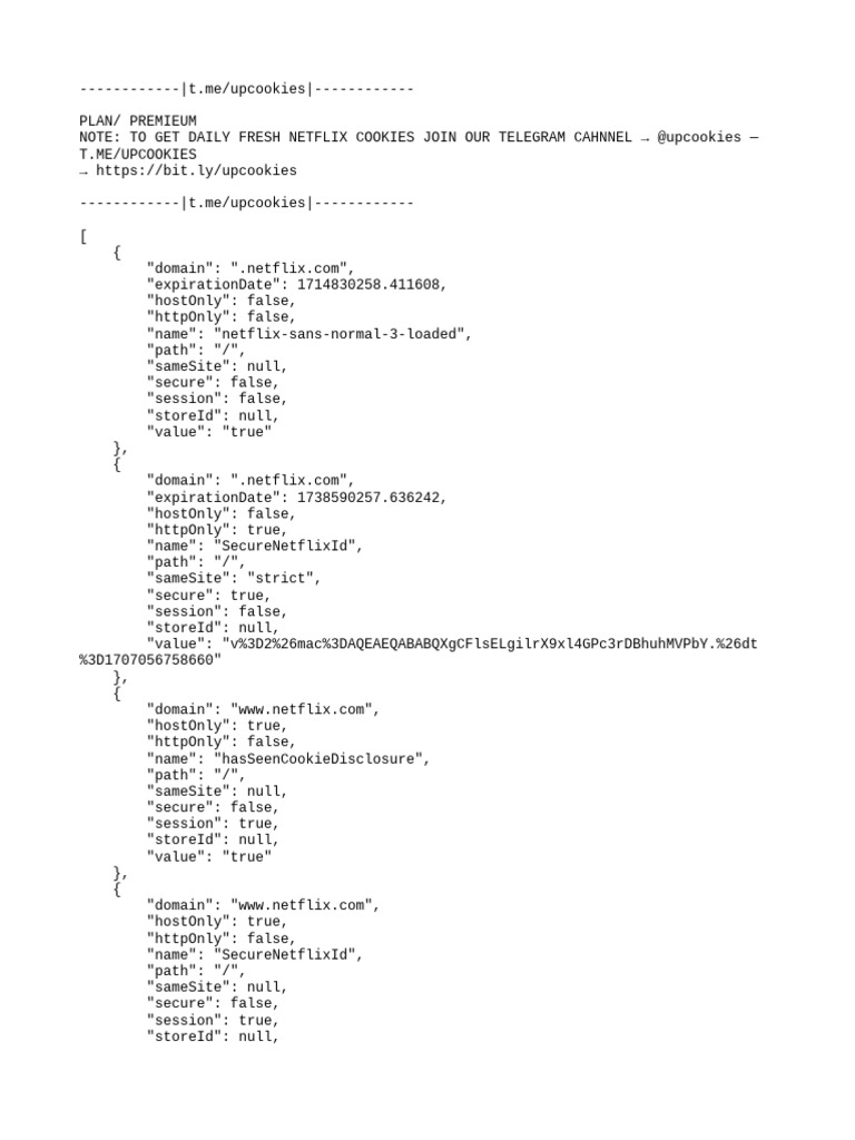 Free Netflix Cookies Daily | PDF | Http Cookie | Sql