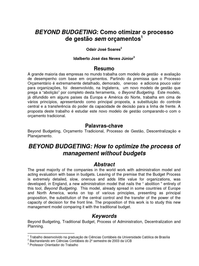 2 Beyond Budgeting Gerdau | PDF | Orçamento | Planejamento