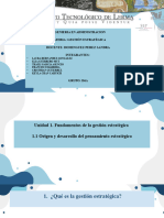 1.1 Origen y Desarrollo Del Pensamiento Estratégico