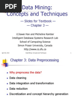 Data Mining: Concepts and Techniques: - Slides For Textbook - Chapter 3