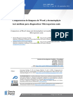 Comparación de Lámpara de Wood y Dermatophyte Test Médium para Diagnosticar Microsporum Canis