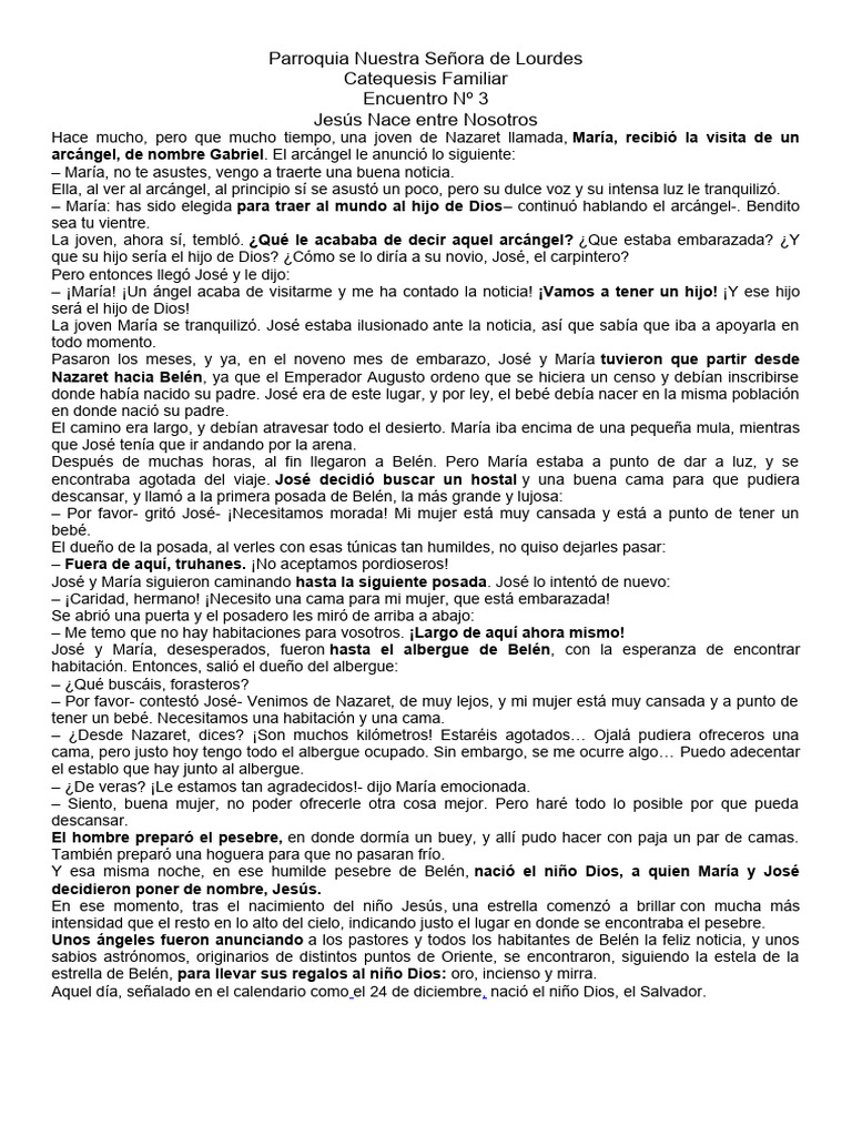 Historia del Nacimiento de Jesús | PDF | María, madre de Jesús | Navidad