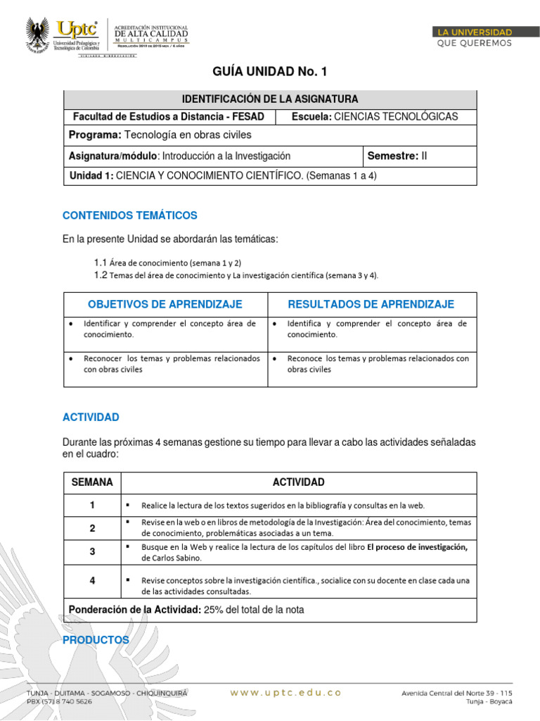 Guía Unidad 1: Ciencia y Conocimiento | PDF | Conocimiento | Aprendizaje