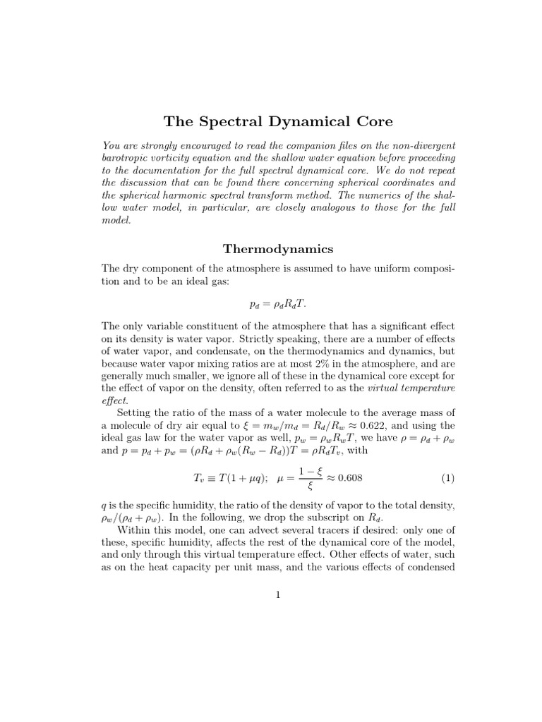 Spectral Core | PDF | Heat Capacity | Humidity