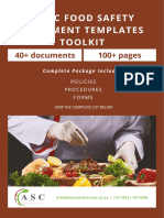 Basic Food Safety Templates Toolkit Index R638