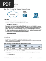 Vraj 7.1.6 Lab - Use Wireshark To Examine Ethernet Frames