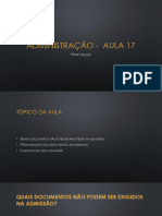 Administração - Aula 17