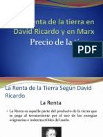 Teoría de la Renta en Rircardo y Marx