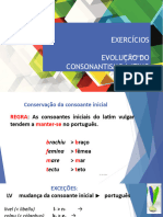 9.10. Cap 6 Exercícios CONSONANTISMO Latim Português