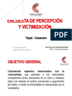 I 2015 Encuesta de Percepcion y Victimizacion de Yopal