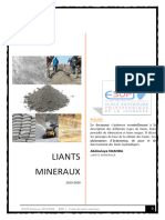 Cours de Liants Minéraux BTP 1A 2019-2020