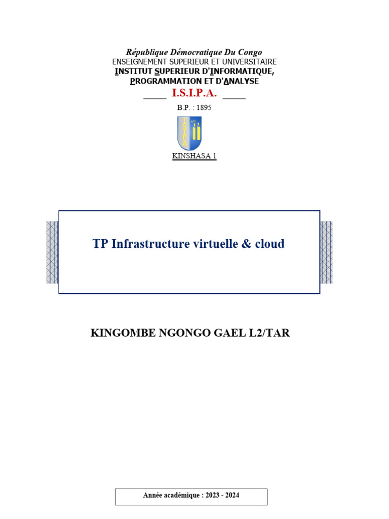 TP Cloud | PDF | Machine virtuelle | Virtualisation