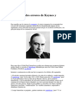 Cinco Grandes Errores de Keynes y Samuelson - Humanidad y Economia