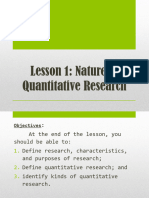 Week 1 Nature of Quantitative Research