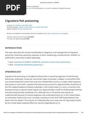 Ciguatera fish poisoning -