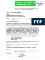 Carta #001 - Invitacion A Participar en Apertura de Buzon de Sugerencia