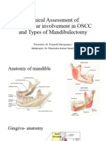 Clinical Assessment of Mandibular Involvement in OSCC and