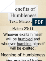 Benefits of Humbleness
