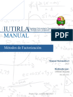 Manual Matematico para Factorización