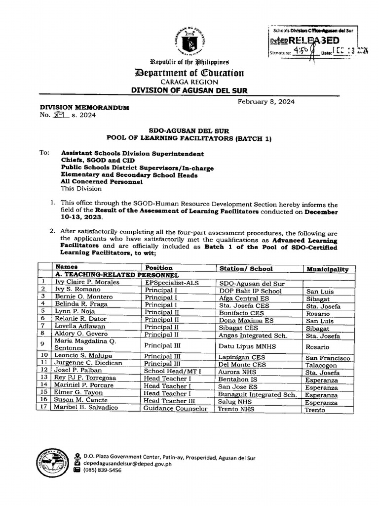 Deped Order No. 89 S. 2010