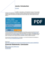 Financial Statements: Introduction: Printer Friendly Version (PDF Format)