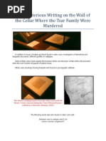 Download The Mysterious Writing on the Wall of the Cellar Where the Tsar Family Were Murdered by    SN70750114 doc pdf