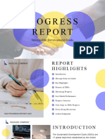 Purple and Yellow Simple Progress Report Sustainable Development Goals Presentation