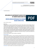 Influence of Lightweight Fillers On The Performance of CementBased Skim Coat