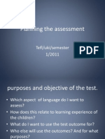 Planning The Assessment