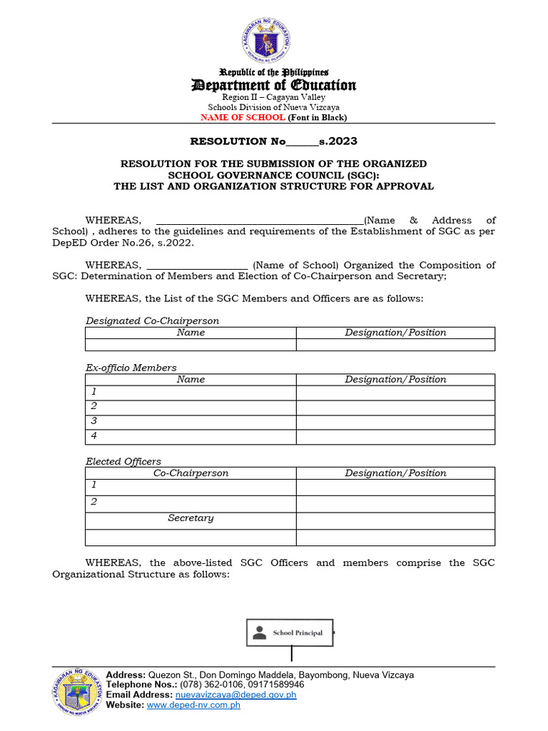 Sample Resolution PDF Governance Public Administration