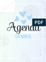 A4 Agenda Diaria Organizativa Rosa y Blanco Sencillo 