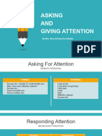 CHAPTER 1 - Asking and Giving Attention 1