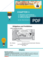 CHAPTER 3 - Obligations, Prohibitions, Suggestions, Cautions and Warnings