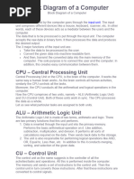 Block Diagram of A Computer