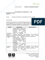 Veeduría Ambiental C.I.a, Ministerio de Medio Ambiente y Desarrollo Sostenible, Remite A La CAR y A La Alcaldía de Soacha