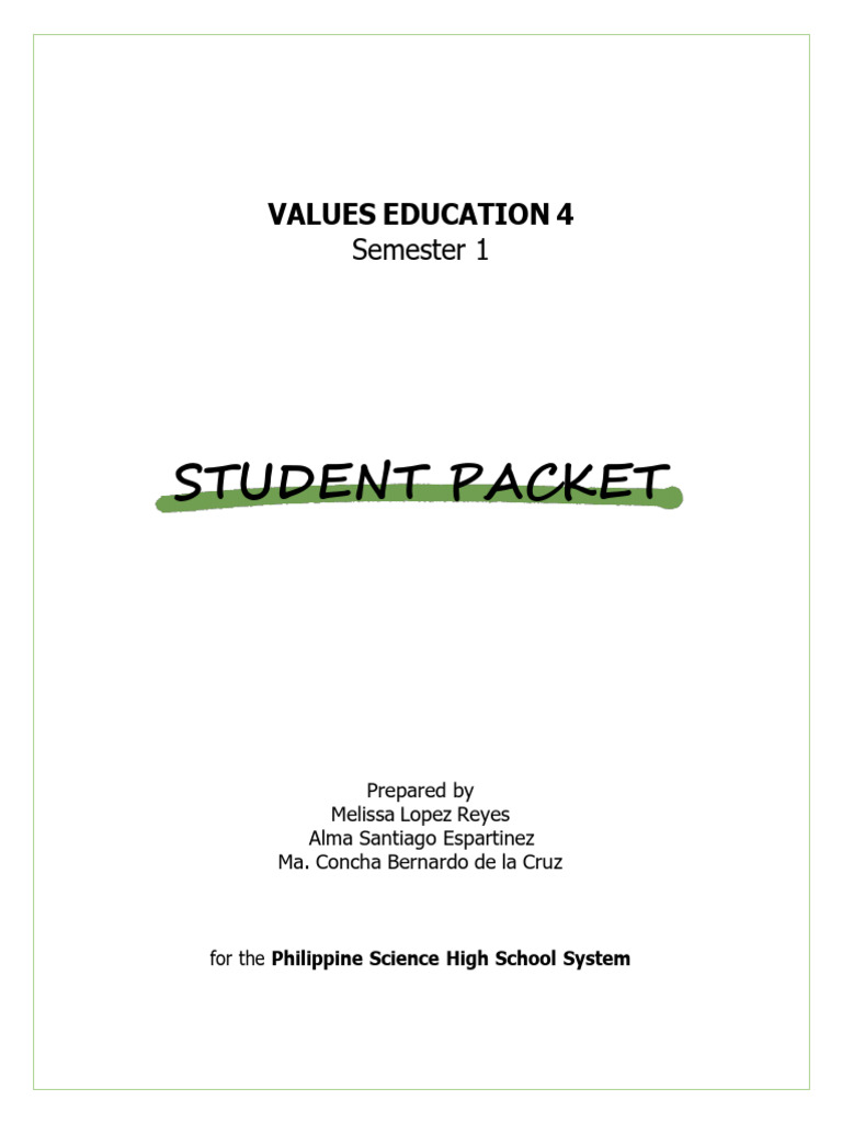 Values Education Guide for Students | PDF | Happiness | Optimism