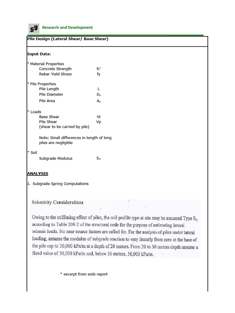 Pile Design Pdf Science Mathematics Technology Engineering