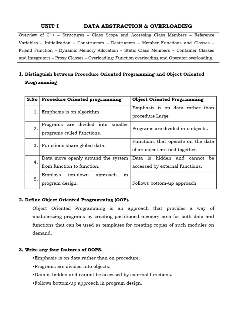 Question Bank | PDF | Programming | Constructor (Object Oriented ...